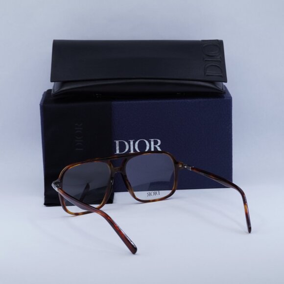 Dior Model DIORBLACKSUITO N3I 2500 Aviator 56mm Eyeglasses – Havana - Picture 5 of 10